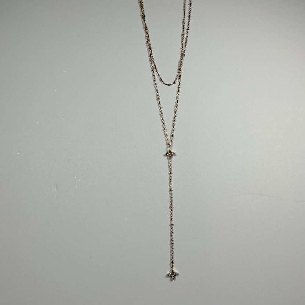 Dainty Delicate LayereClover Collarbone Lariat Style Hypoallergenic Necklace - Picture 12 of 13